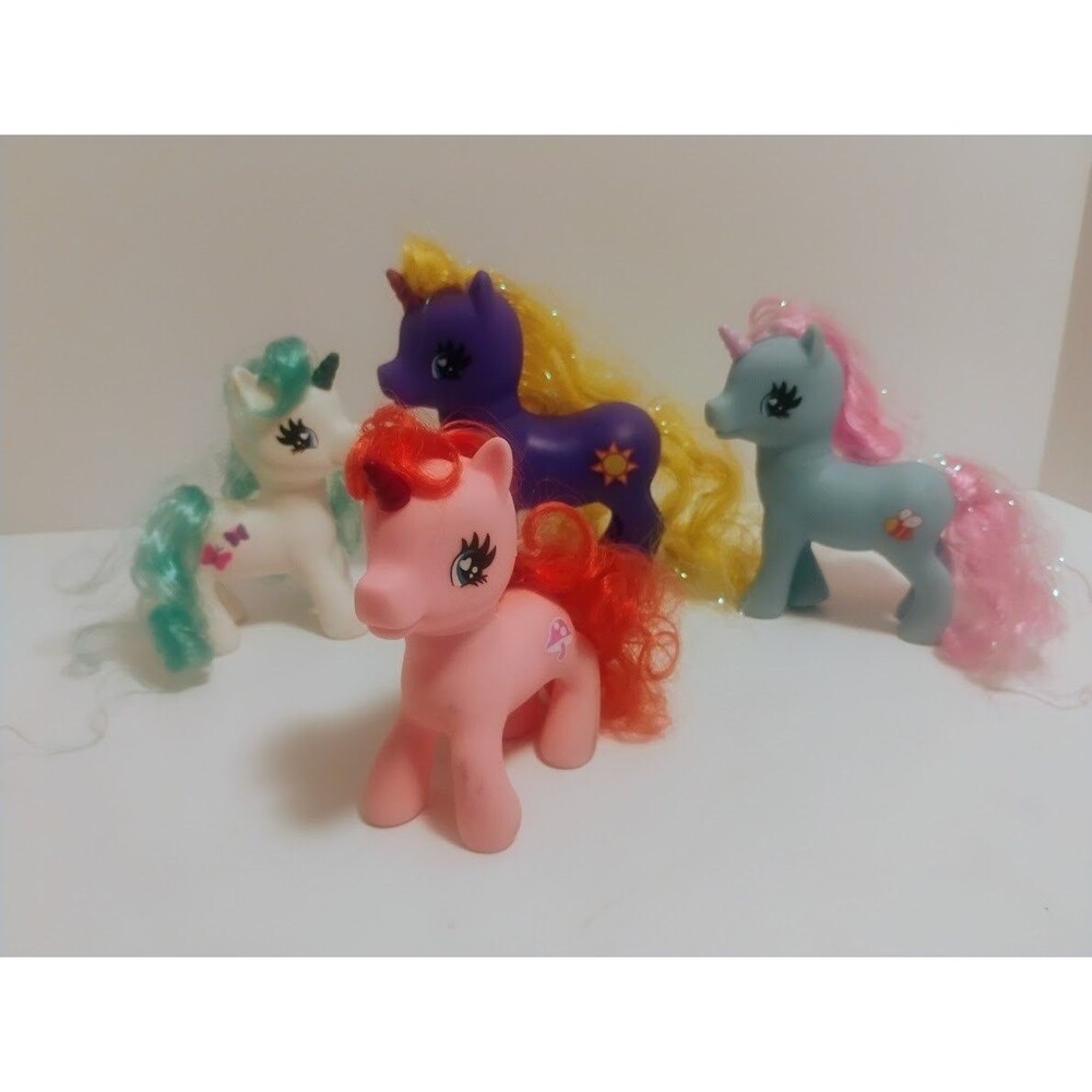 VINTAGE GI-GO WONDERLAND FAKIE FAUX UNICORN PONY LOT MUSHROOM SUNBURST ETC